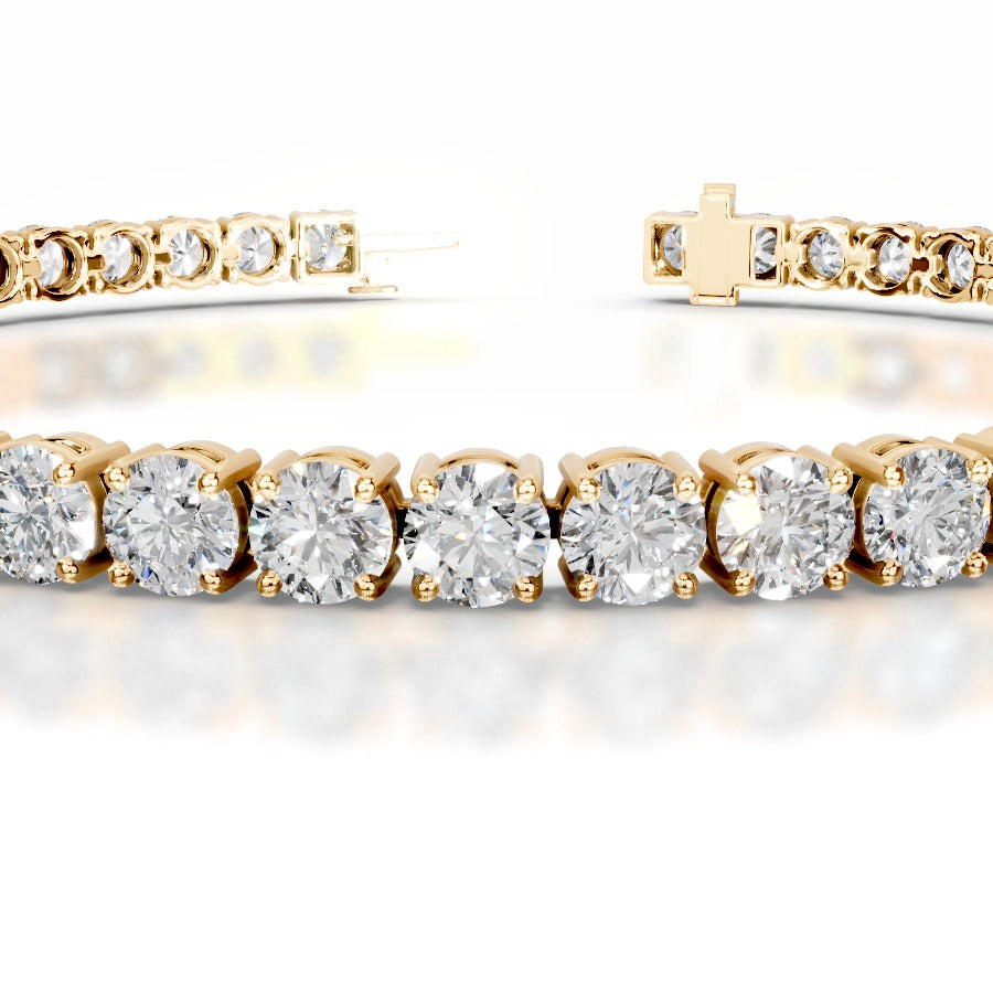 Annabelle 8 CT Round Tennis Lab Grown Diamond Bracelet - 14K Yellow Gold