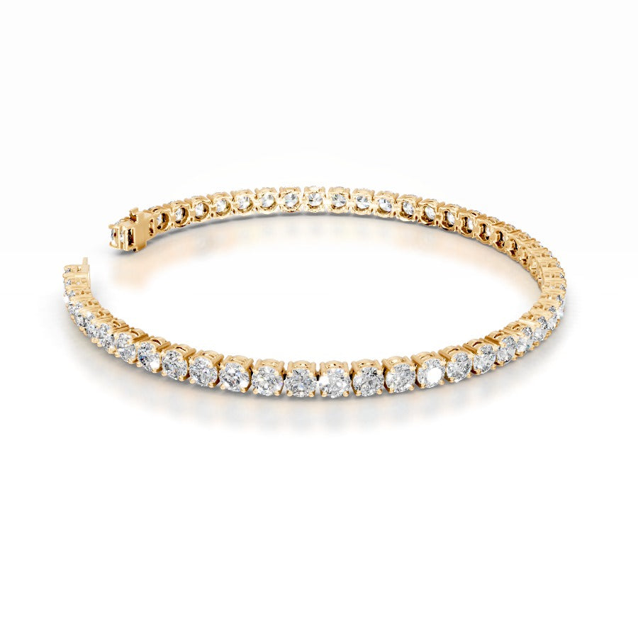 Annabelle 8 CT Round Tennis Lab Grown Diamond Bracelet - 14K Yellow Gold