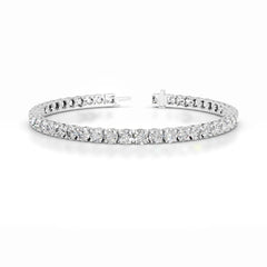 Annabelle 9 CT Round Tennis Lab Grown Diamond Bracelet - 14K White Gold (RTS)