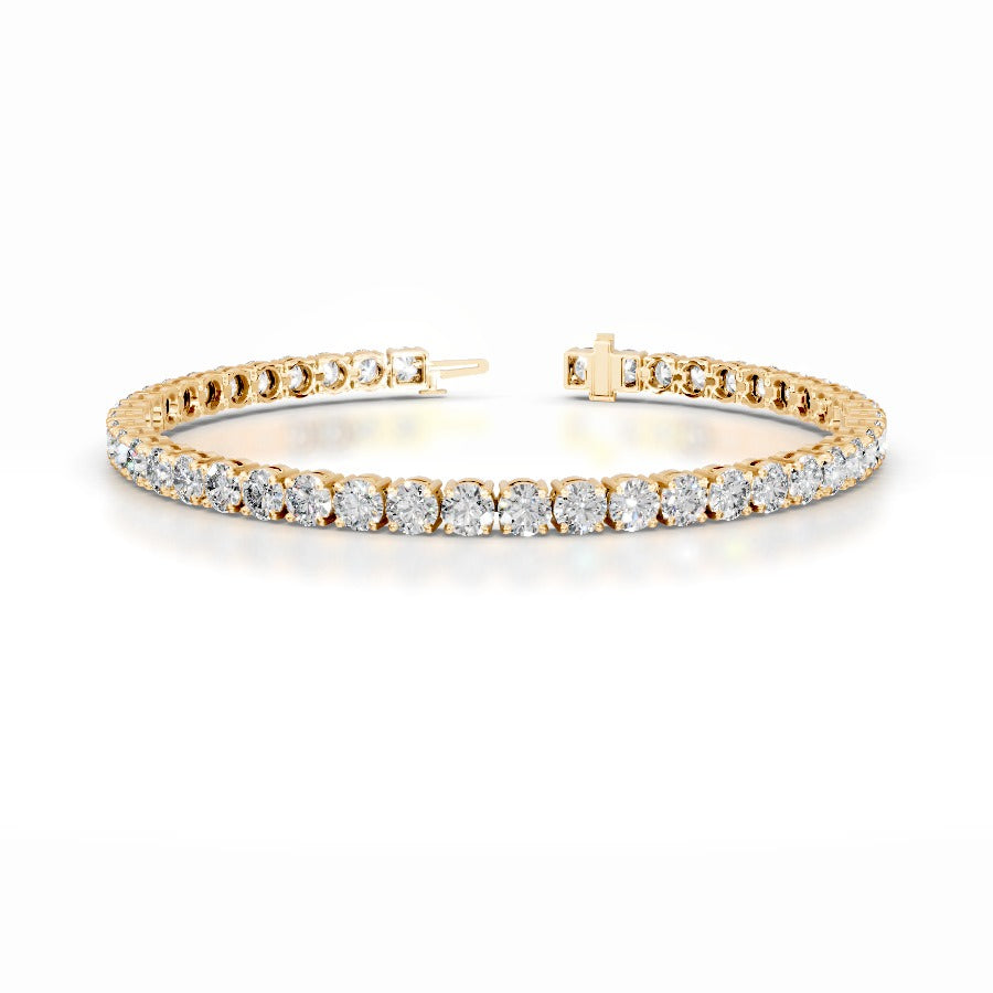 Annabelle 9 CT Round Tennis Lab Grown Diamond Bracelet - 14K Yellow Gold
