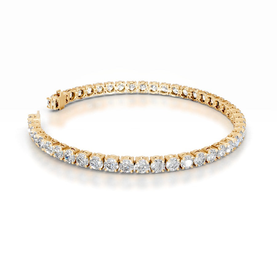 Annabelle 9 CT Round Tennis Lab Grown Diamond Bracelet - 14K Yellow Gold