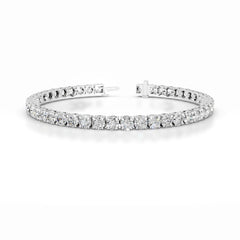Annabelle 10 CT Round Tennis Lab Grown Diamond Bracelet - 14K White Gold (RTS)