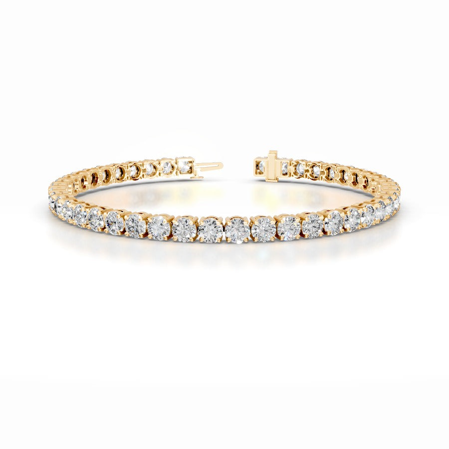 Annabelle 10 CT Round Tennis Lab Grown Diamond Bracelet - 14K Yellow Gold