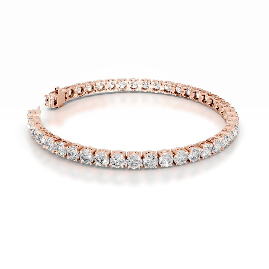 Annabelle 11 CT Round Tennis Lab Grown Diamond Bracelet - 14K Rose Gold