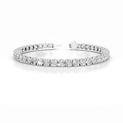 Annabelle 11 CT Round Tennis Lab Grown Diamond Bracelet - 14K White Gold (RTS)