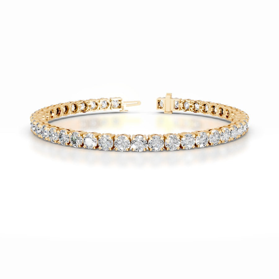 Annabelle 11 CT Round Tennis Lab Grown Diamond Bracelet - 14K Yellow Gold