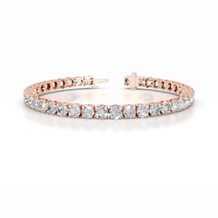 Annabelle 12 CT Round Tennis Lab Grown Diamond Bracelet - 14K Rose Gold (RTS)