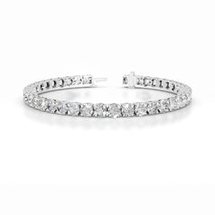 Annabelle 12 CT Round Tennis Lab Grown Diamond Bracelet - 14K White Gold (RTS)