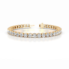 Annabelle 13 CT Round Tennis Lab Grown Diamond Bracelet - 14K Yellow Gold (RTS)