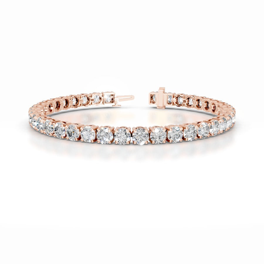 Annabelle 14 CT Round Tennis Lab Grown Diamond Bracelet - 14K Rose Gold
