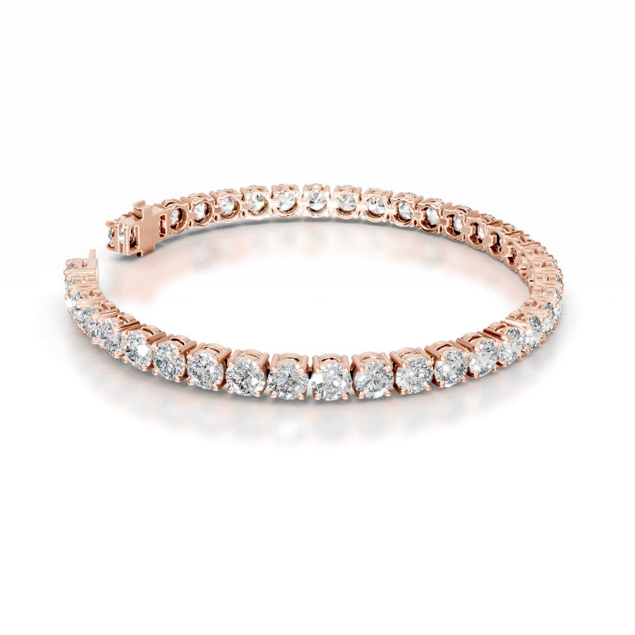 Annabelle 14 CT Round Tennis Lab Grown Diamond Bracelet - 14K Rose Gold