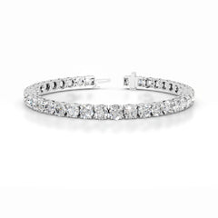 Annabelle 14 CT Round Tennis Lab Grown Diamond Bracelet - 14K White Gold (RTS)