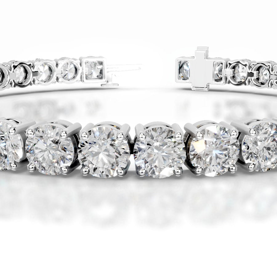Annabelle 14 CT Round Tennis Lab Grown Diamond Bracelet - 14K White Gold