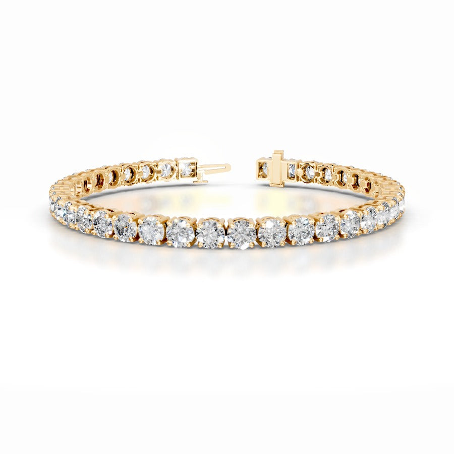 Annabelle 14 CT Round Tennis Lab Grown Diamond Bracelet - 14K Yellow Gold