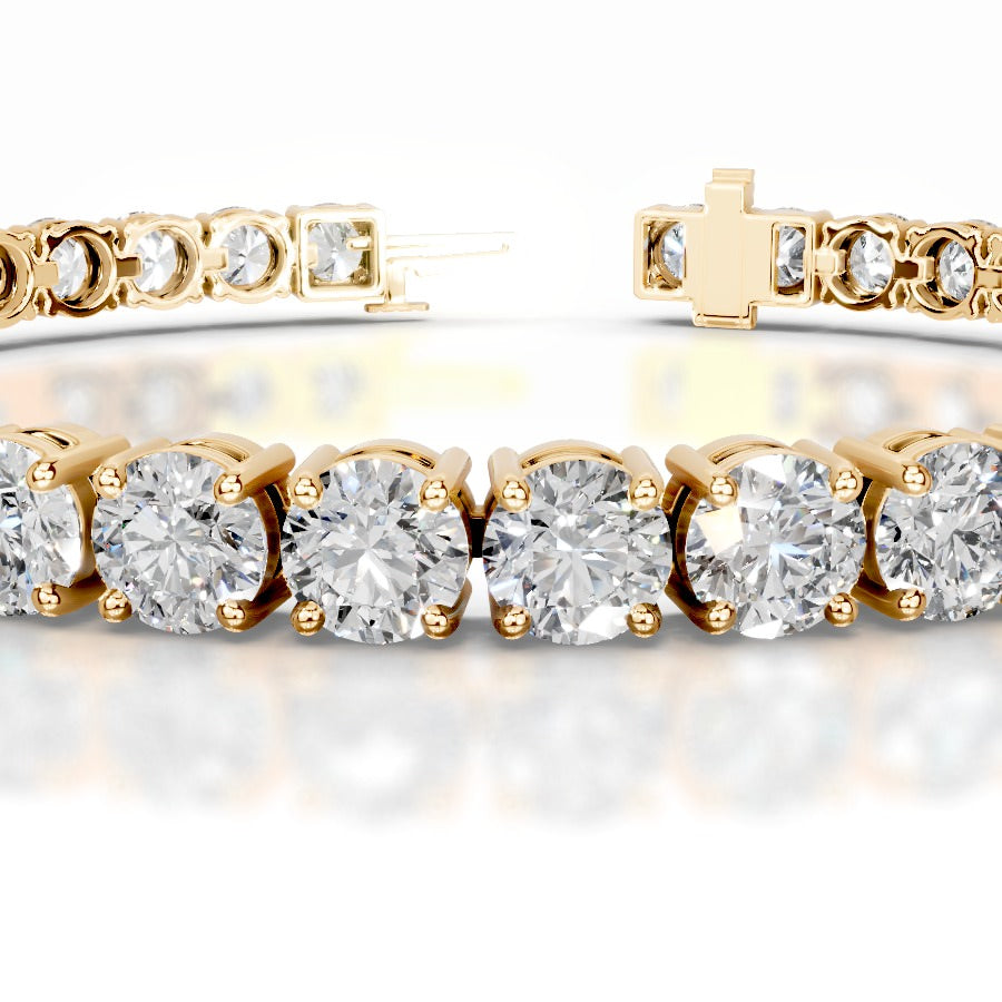 Annabelle 14 CT Round Tennis Lab Grown Diamond Bracelet - 14K Yellow Gold