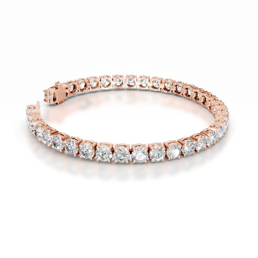 Annabelle 15 CT Round Tennis Lab Grown Diamond Bracelet - 14K Rose Gold