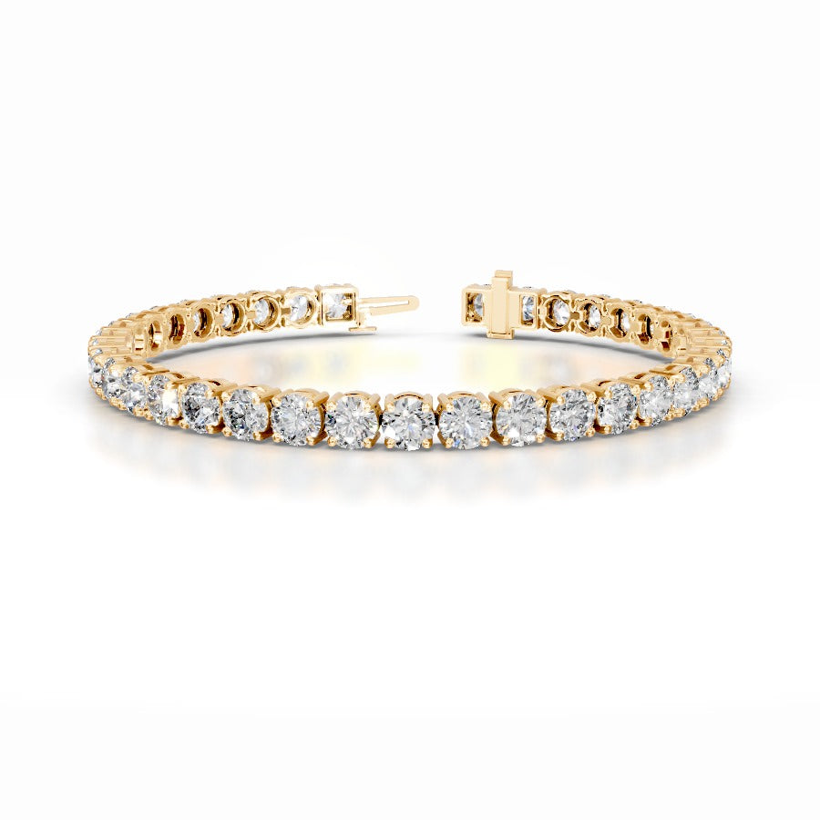 Annabelle 15 CT Round Tennis Lab Grown Diamond Bracelet - 14K Yellow Gold