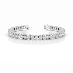 Audrey 12.5 CT Oval Tennis Lab Grown Diamond Bracelet - 14K White Gold (RTS)