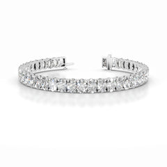 Audrey 16.5 CT Oval Tennis Lab Grown Diamond Bracelet - 14K Yellow Gold (RTS)
