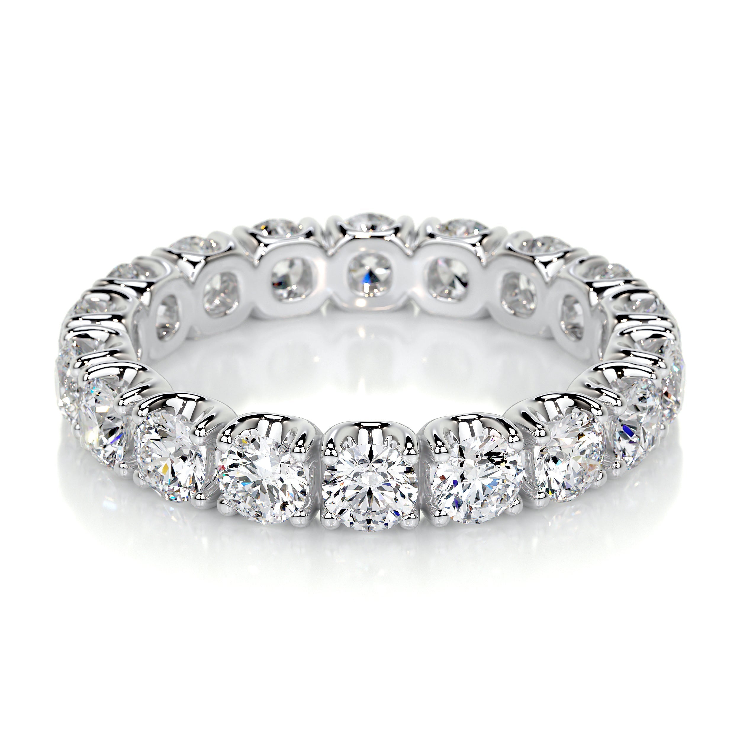 Trinity Lab Grown Eternity Wedding Ring (2.4 Carat) -14K White Gold (RTS)