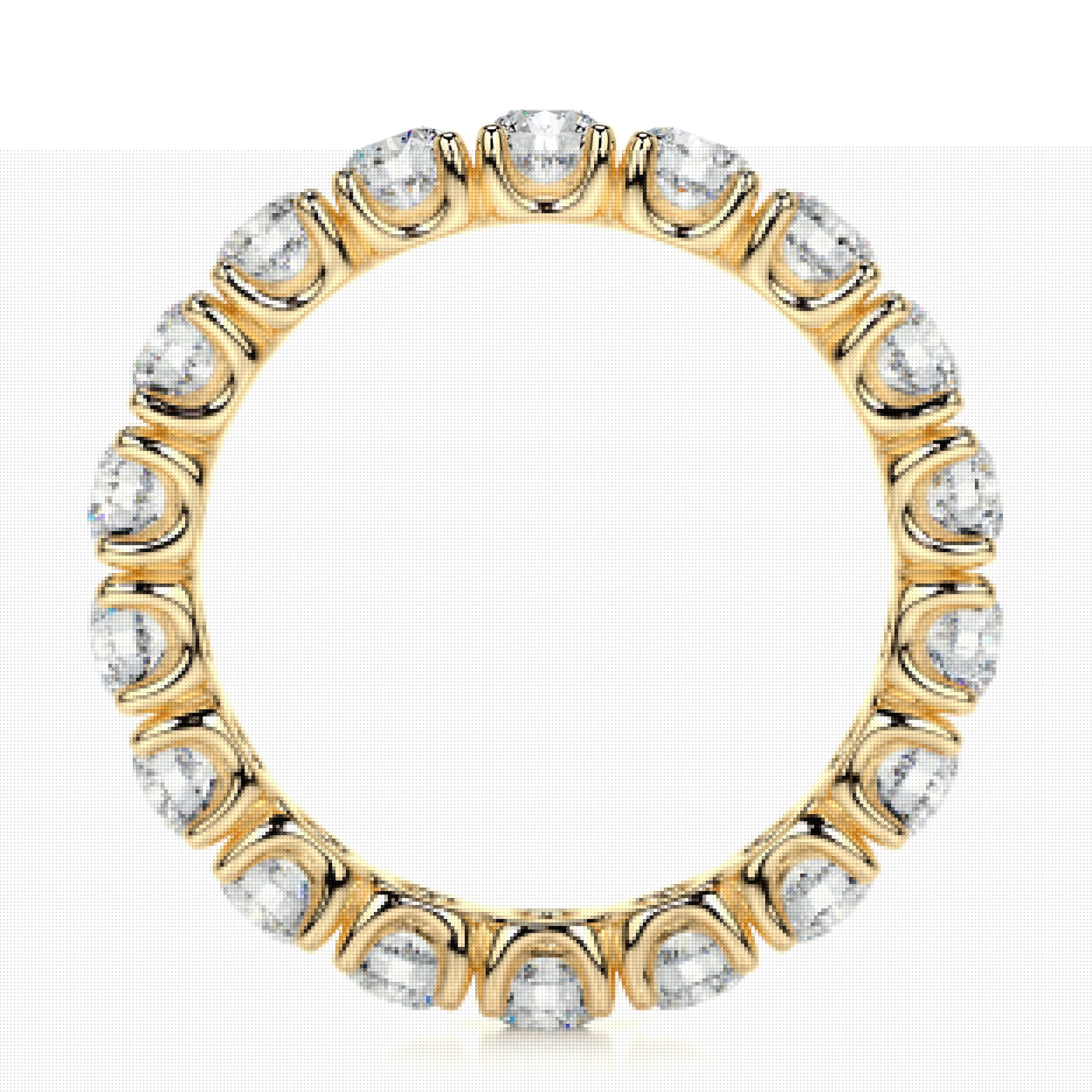 Trinity Lab Grown Eternity Wedding Ring (2.4 Carat) -18K Yellow Gold (RTS)
