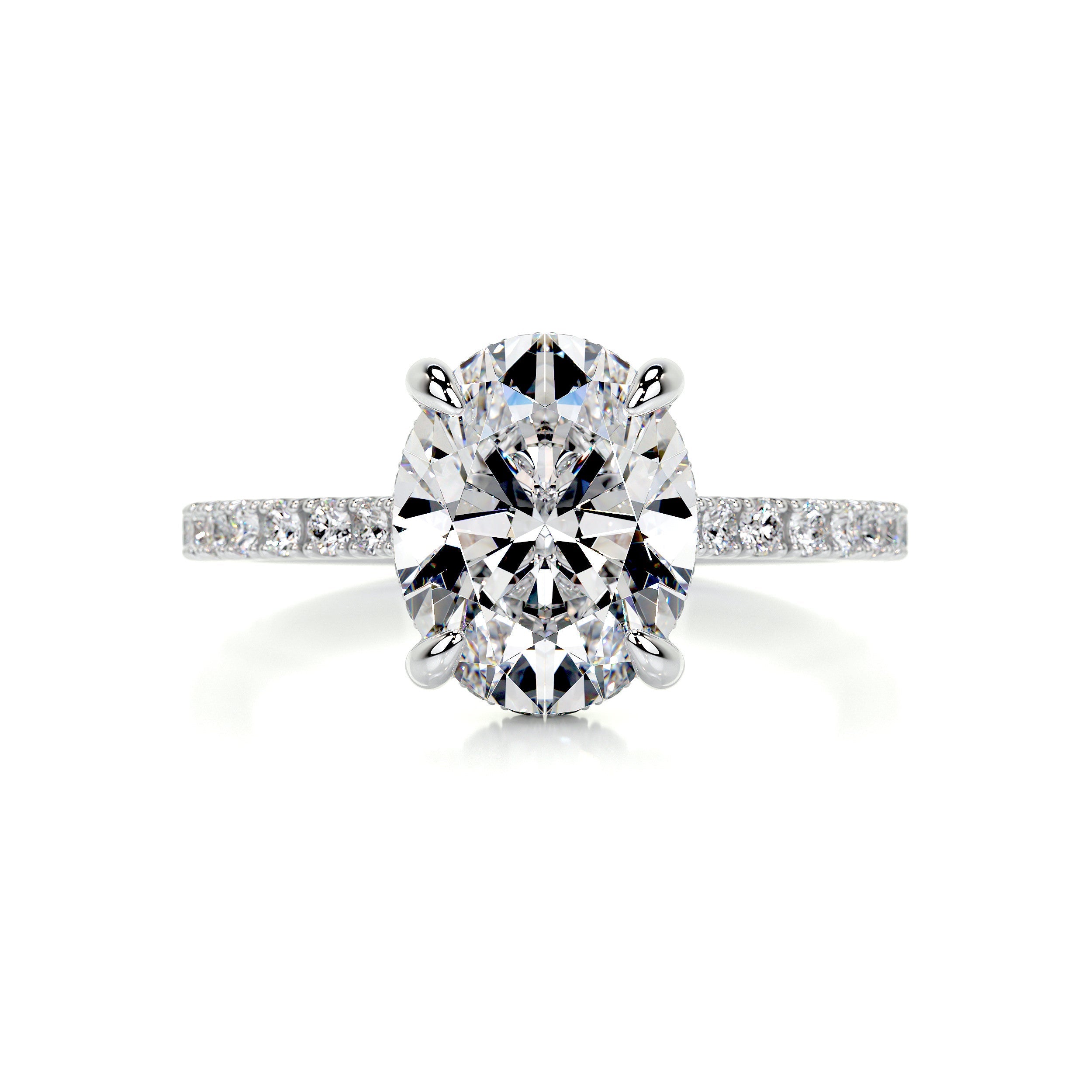 Dionne Moissanite & Diamond Ring -14K White Gold (RTS)