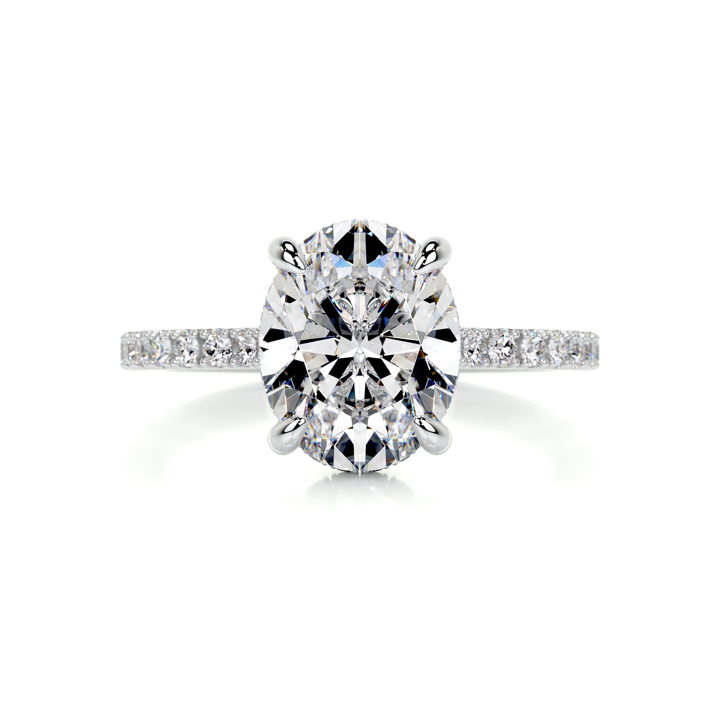 Dionne Moissanite & Diamond Ring -14K White Gold (RTS)