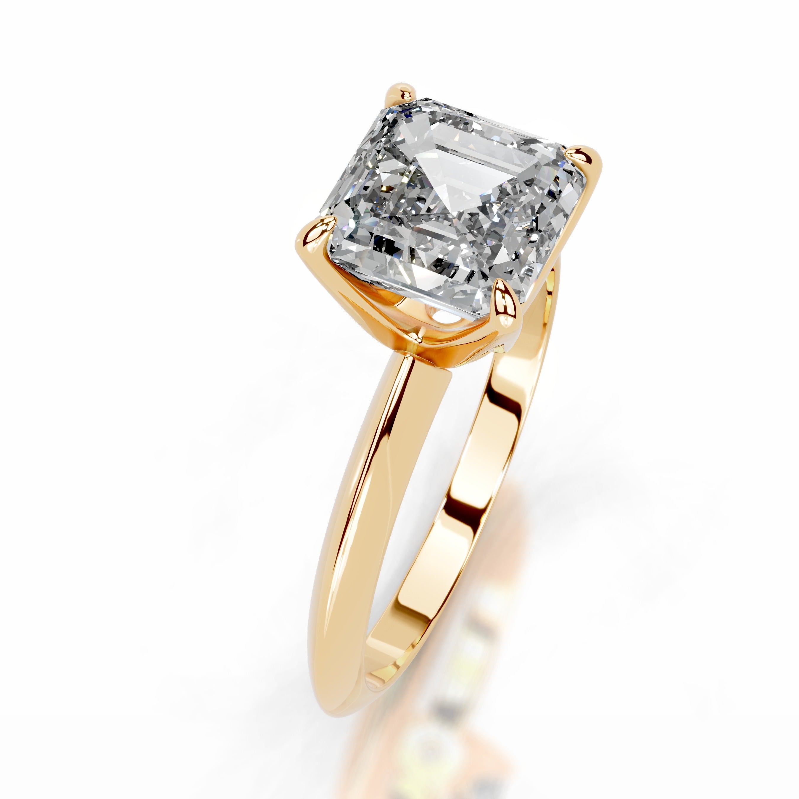 Evie Diamond Engagement Ring - 18K Yellow Gold