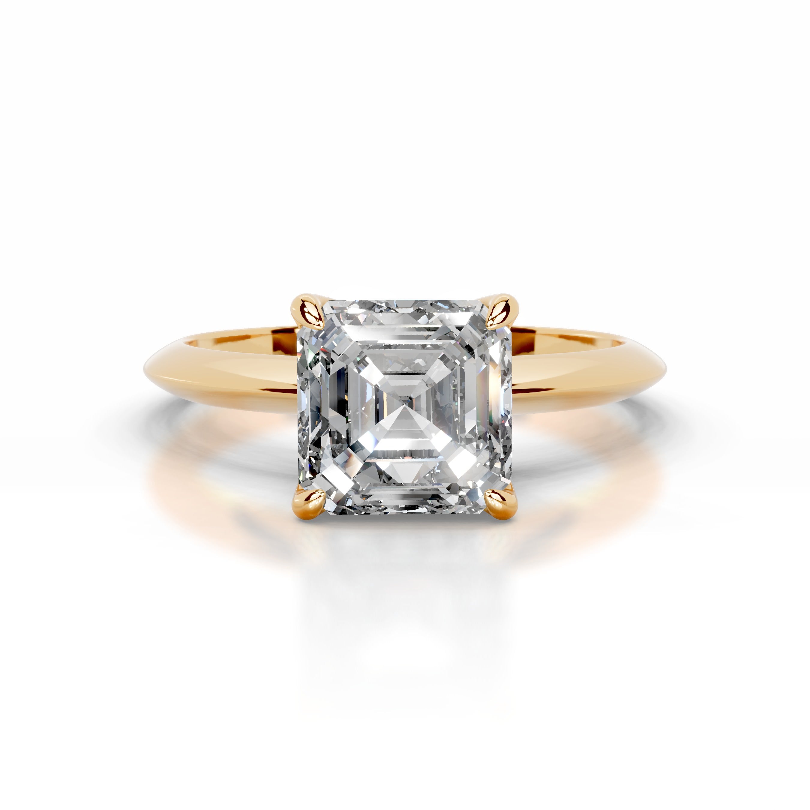 Evie Diamond Engagement Ring - 18K Yellow Gold