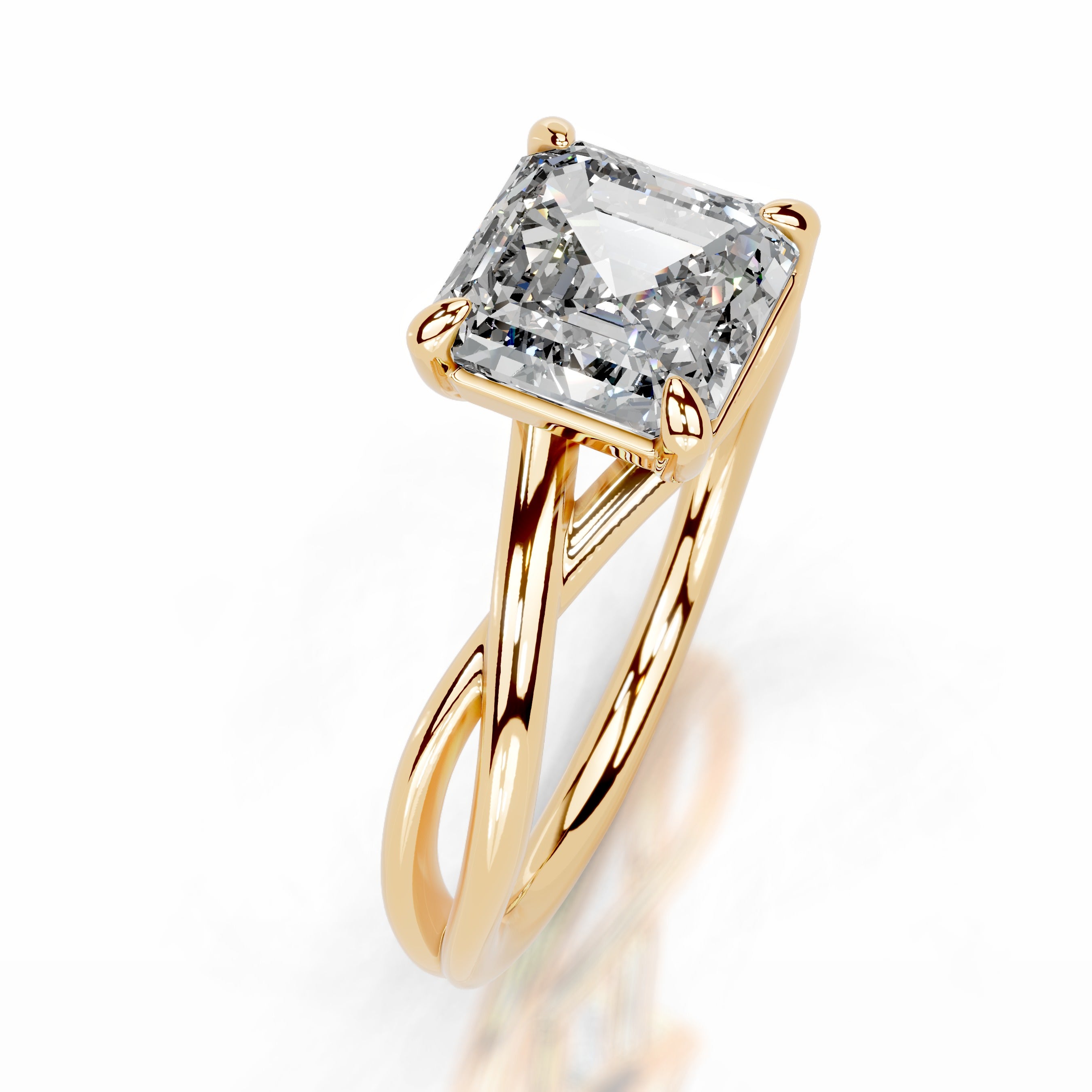 Billie Diamond Engagement Ring - 18K Yellow Gold