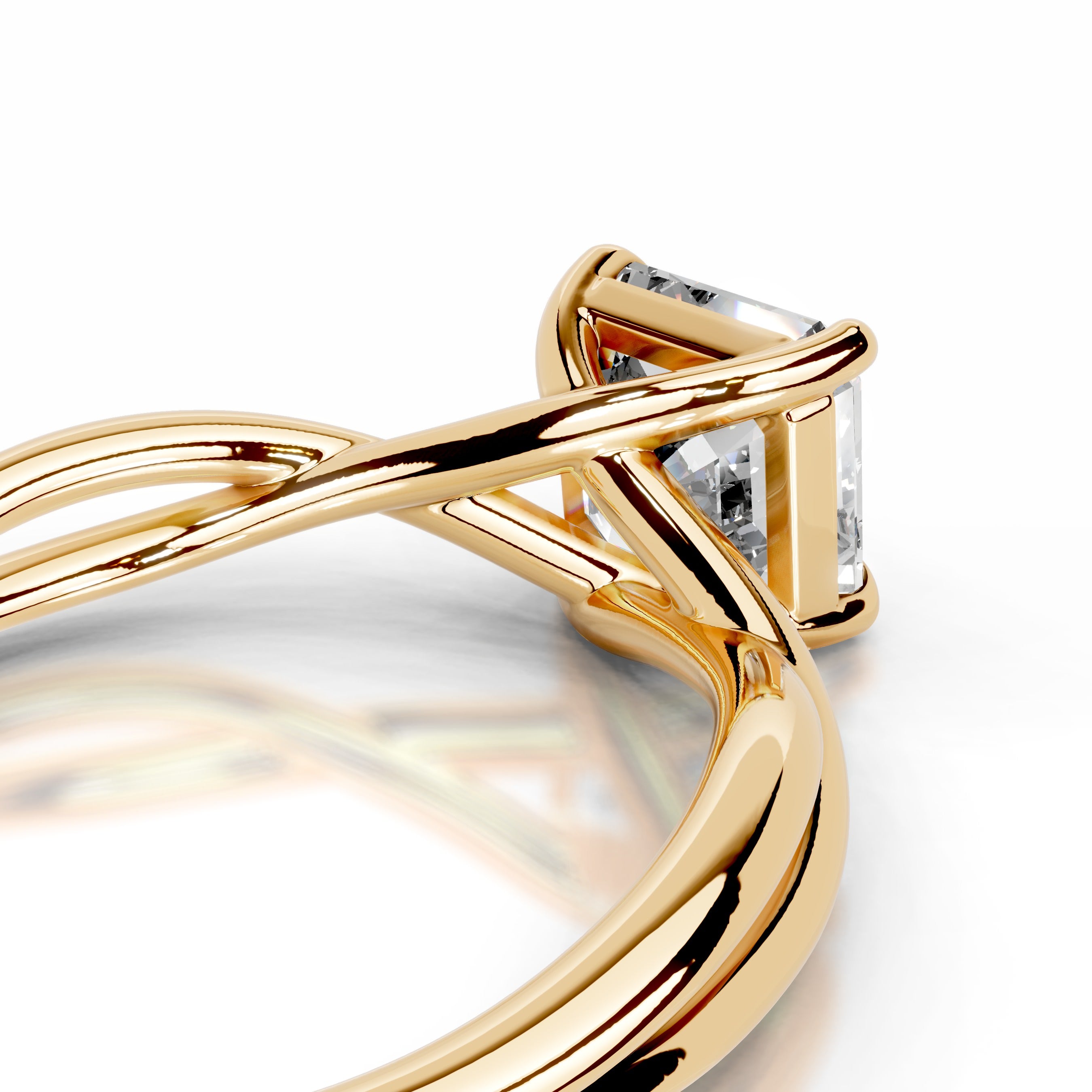 Billie Diamond Engagement Ring - 18K Yellow Gold