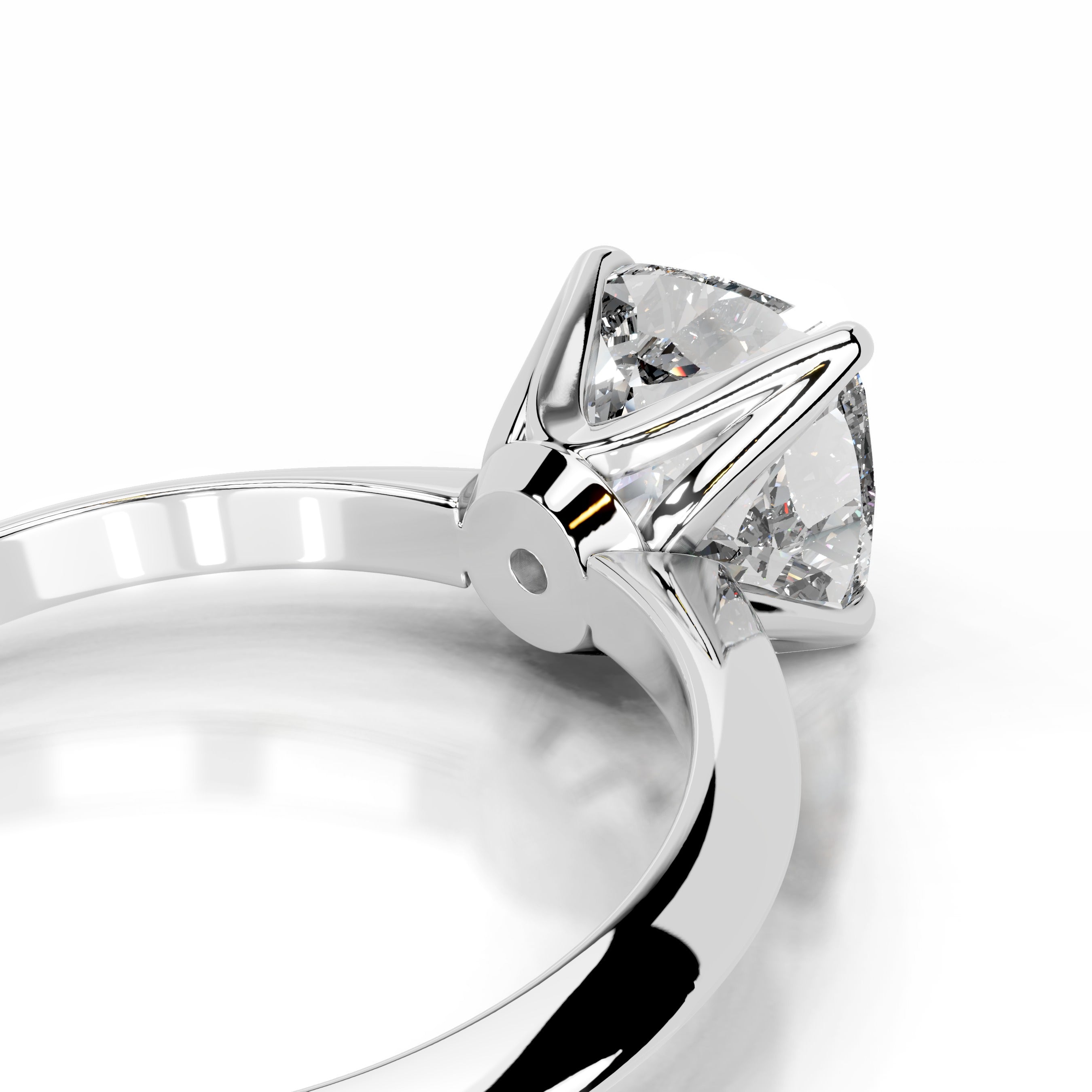 Evie Diamond Engagement Ring - 18K White Gold - Main Stone 1.7 Carat