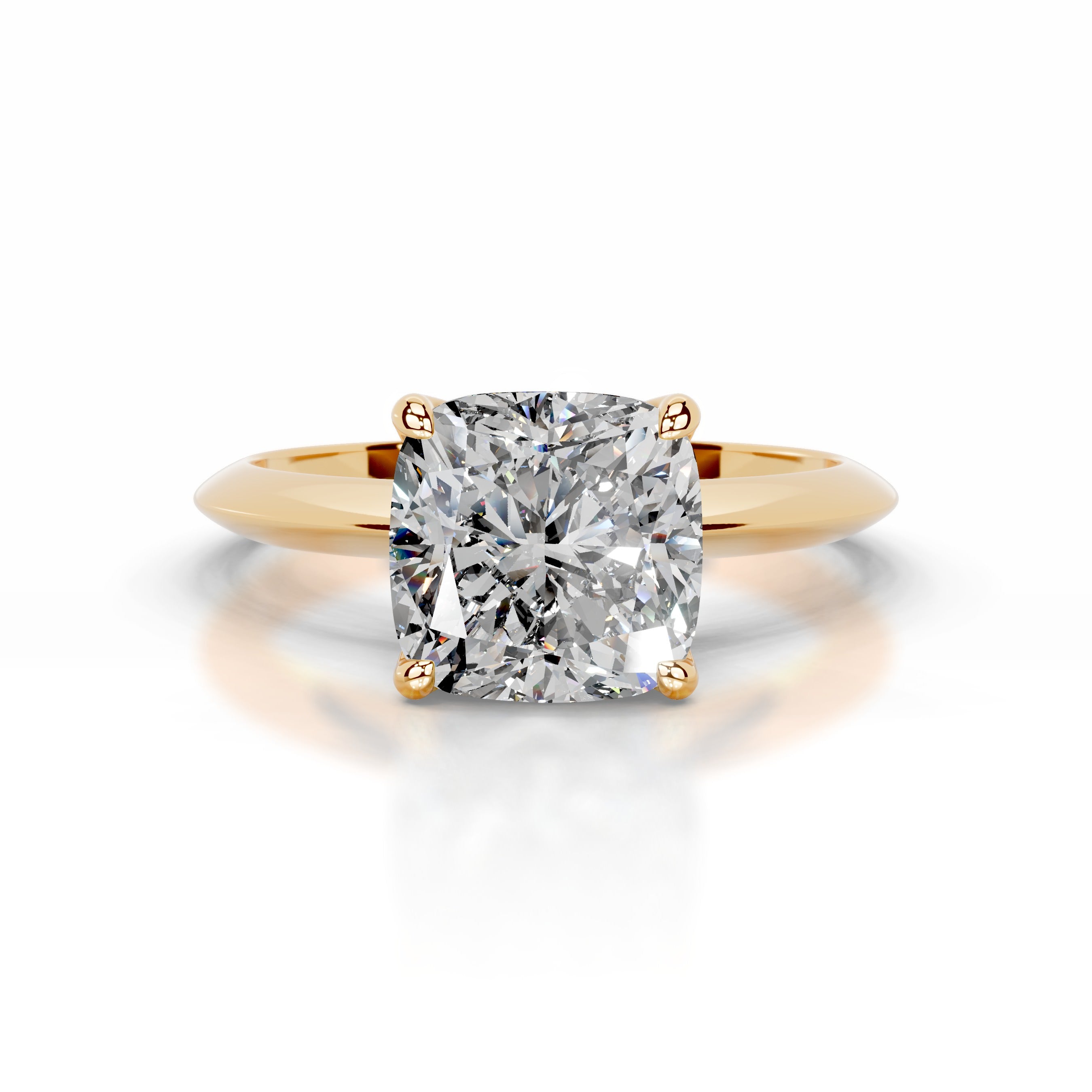 Evie Diamond Engagement Ring - 18K Yellow Gold