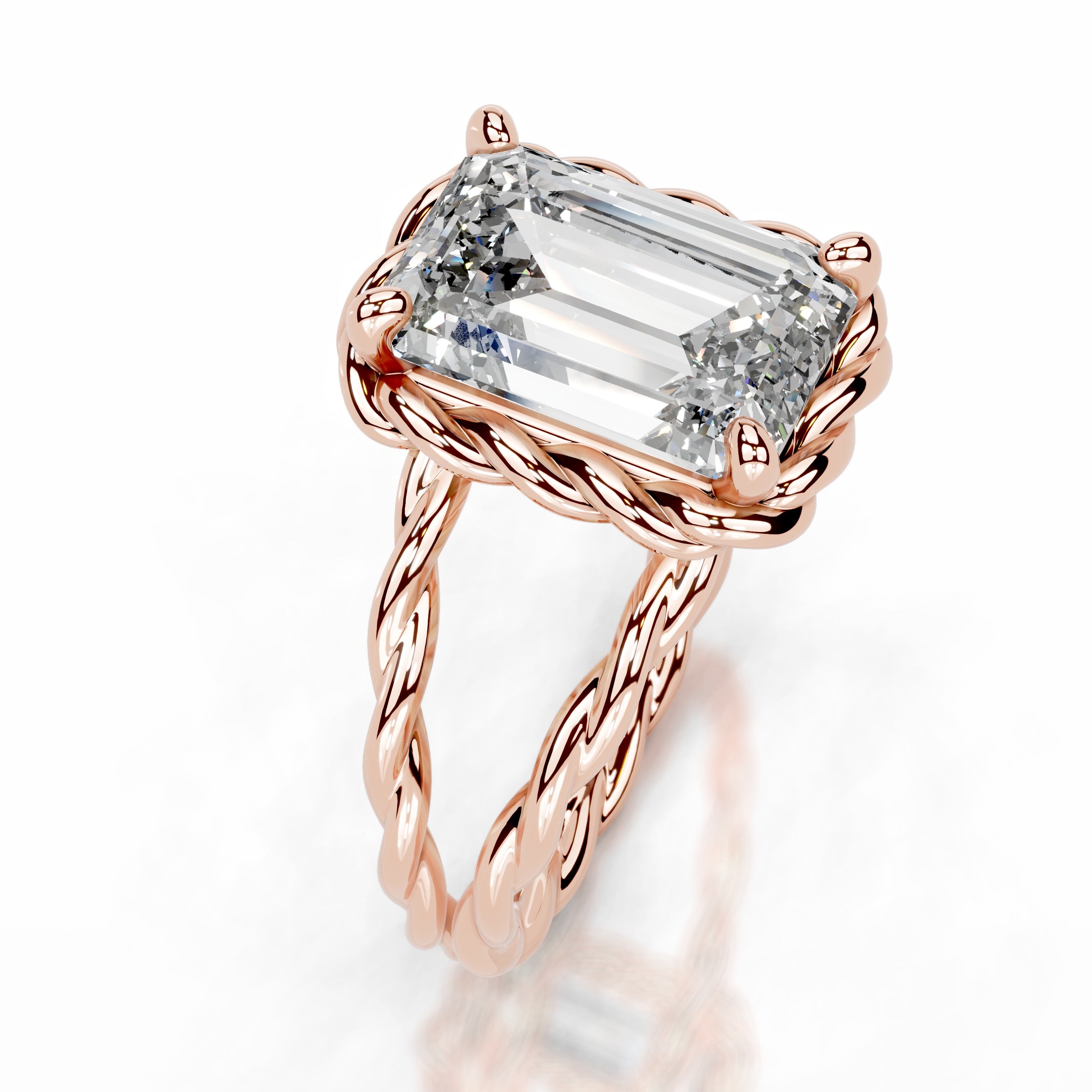 Yul Diamond Engagement Ring - 14K Rose Gold