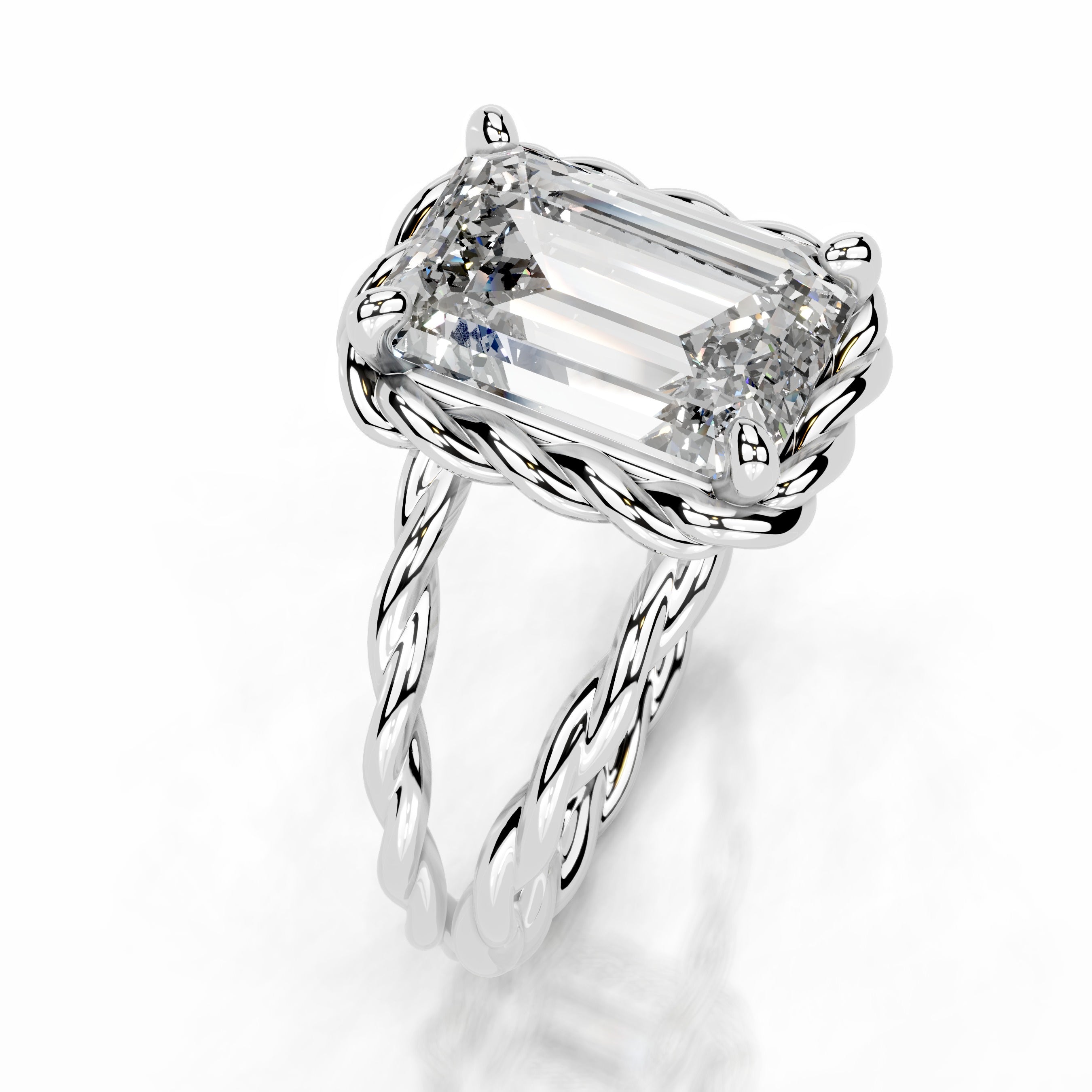 Yul Diamond Engagement Ring - 14K White Gold