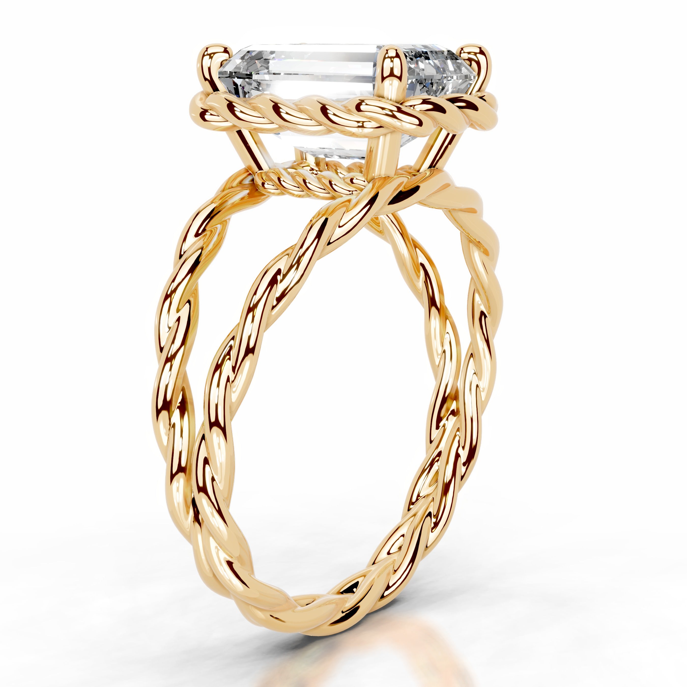 Yul Diamond Engagement Ring - 18K Yellow Gold