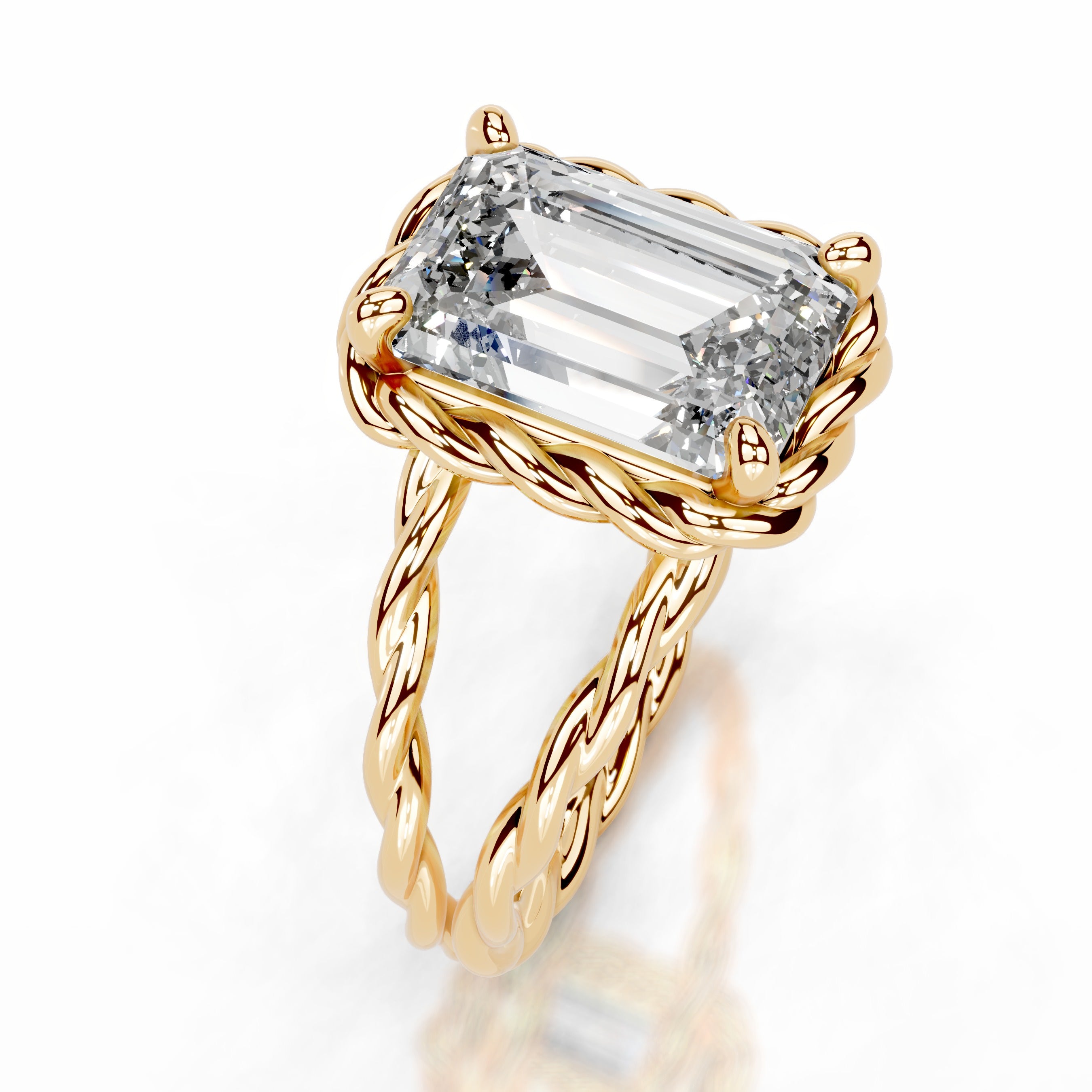 Yul Diamond Engagement Ring - 18K Yellow Gold