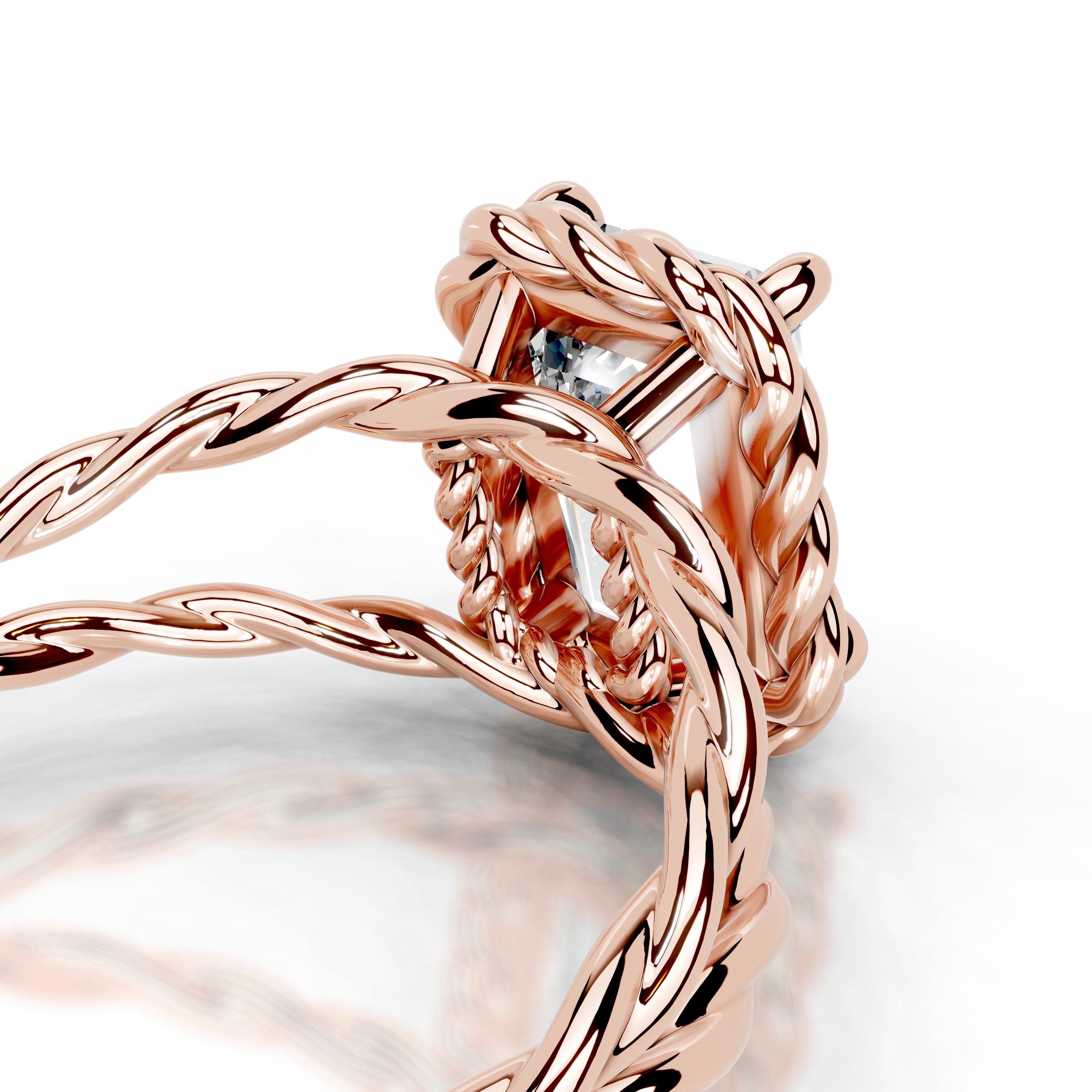 Yul Diamond Engagement Ring - 14K Rose Gold