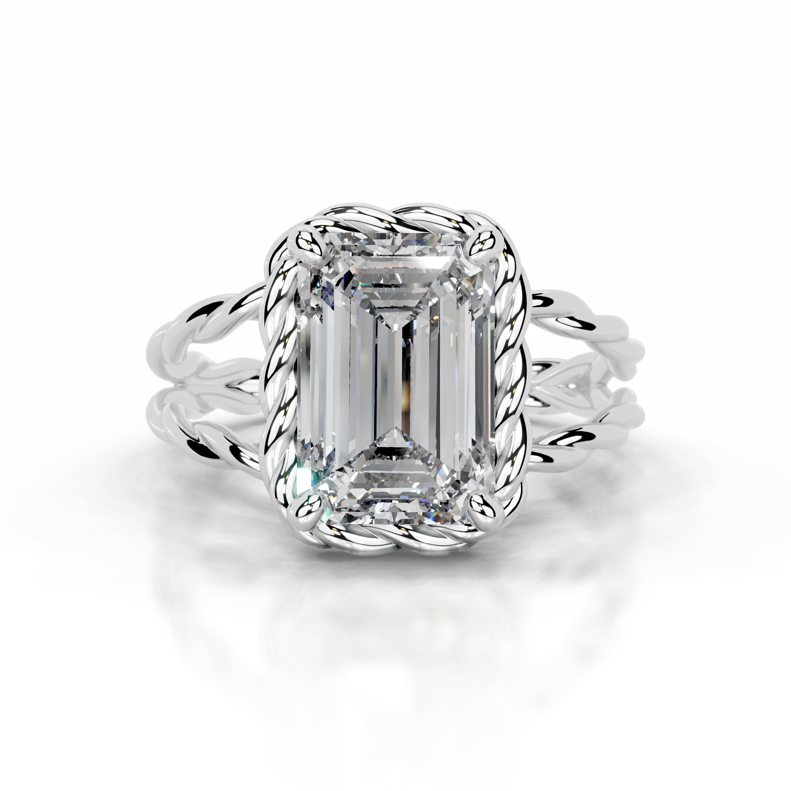 Yul Diamond Engagement Ring - 14K White Gold