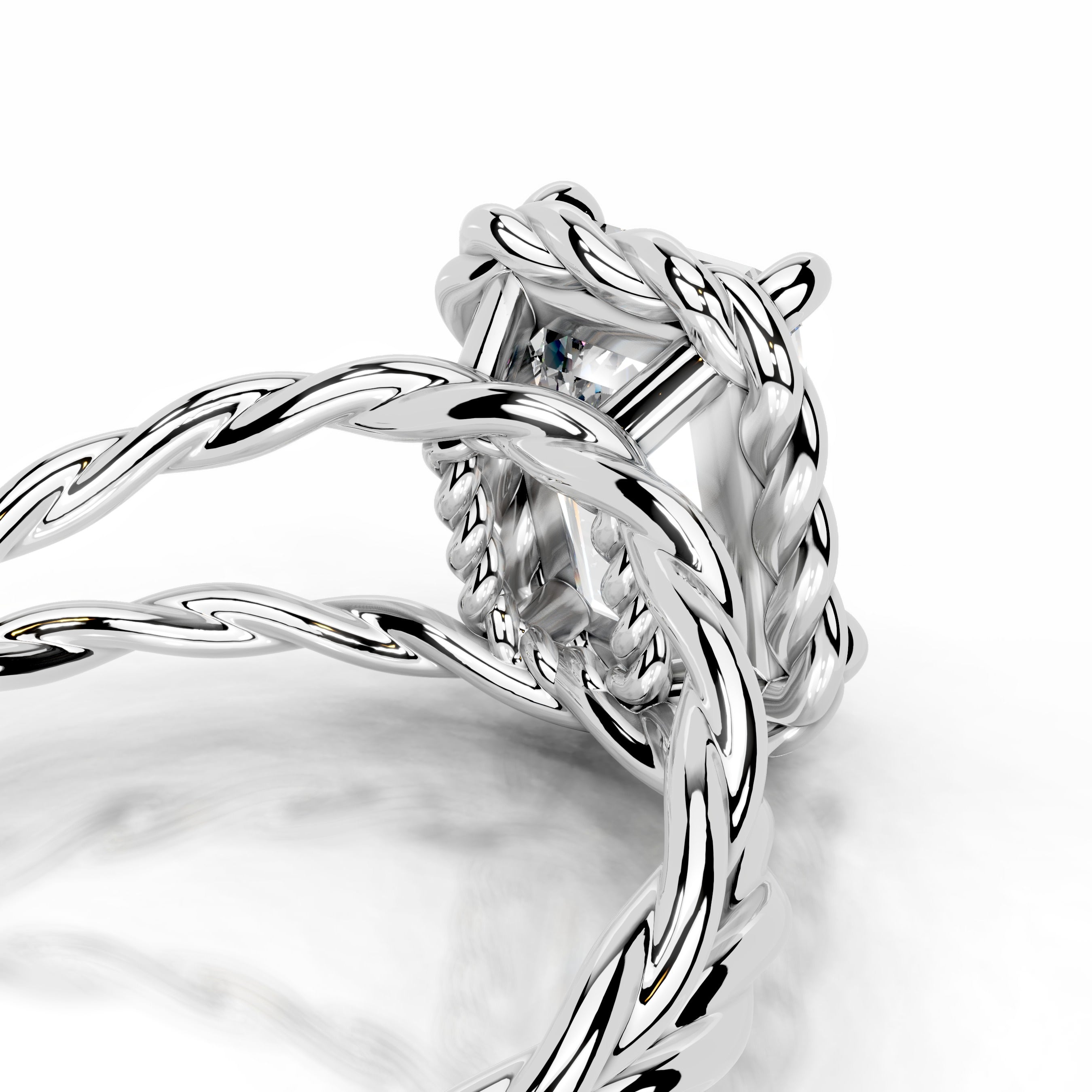 Yul Diamond Engagement Ring - 14K White Gold