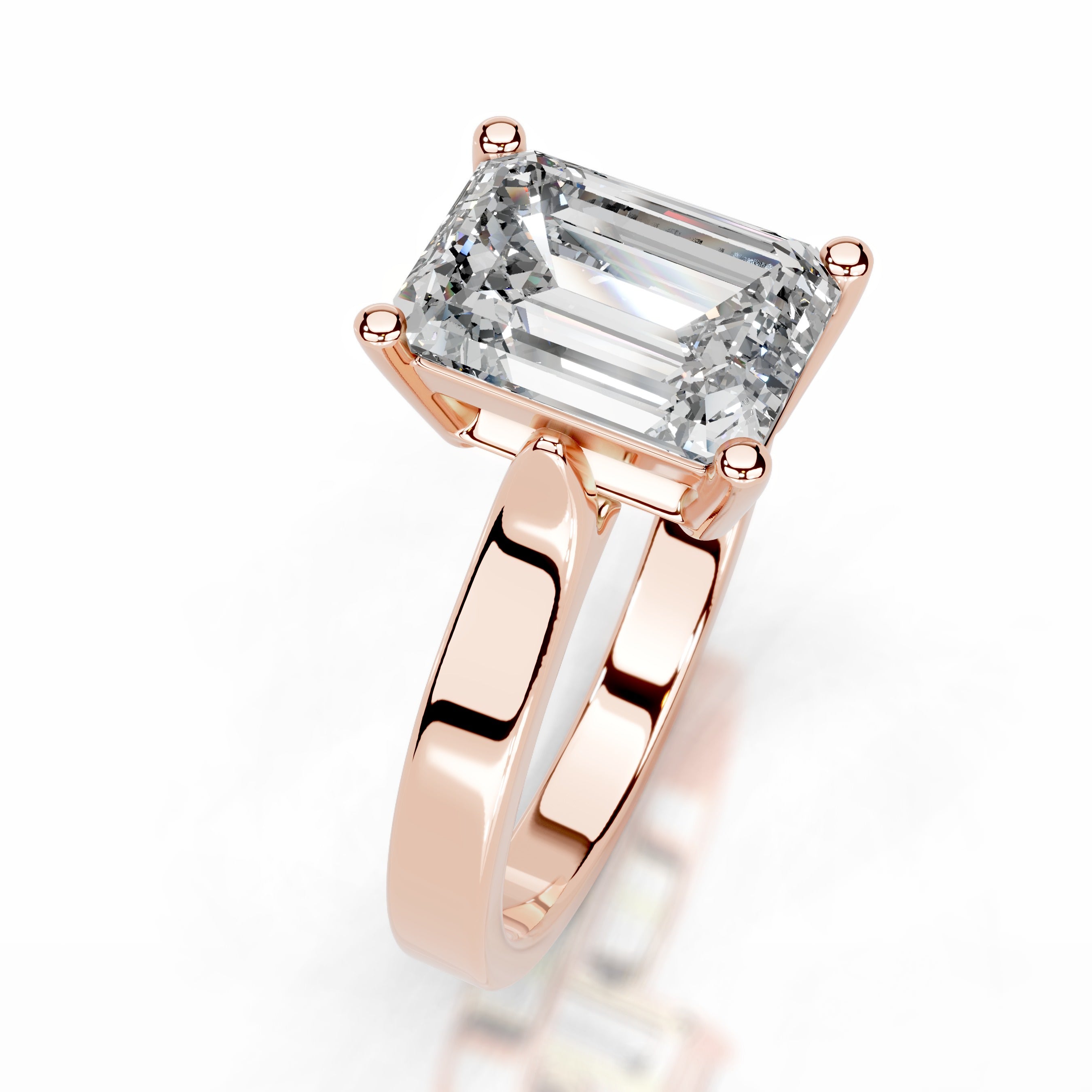 Daisy Diamond Engagement Ring - 14K Rose Gold