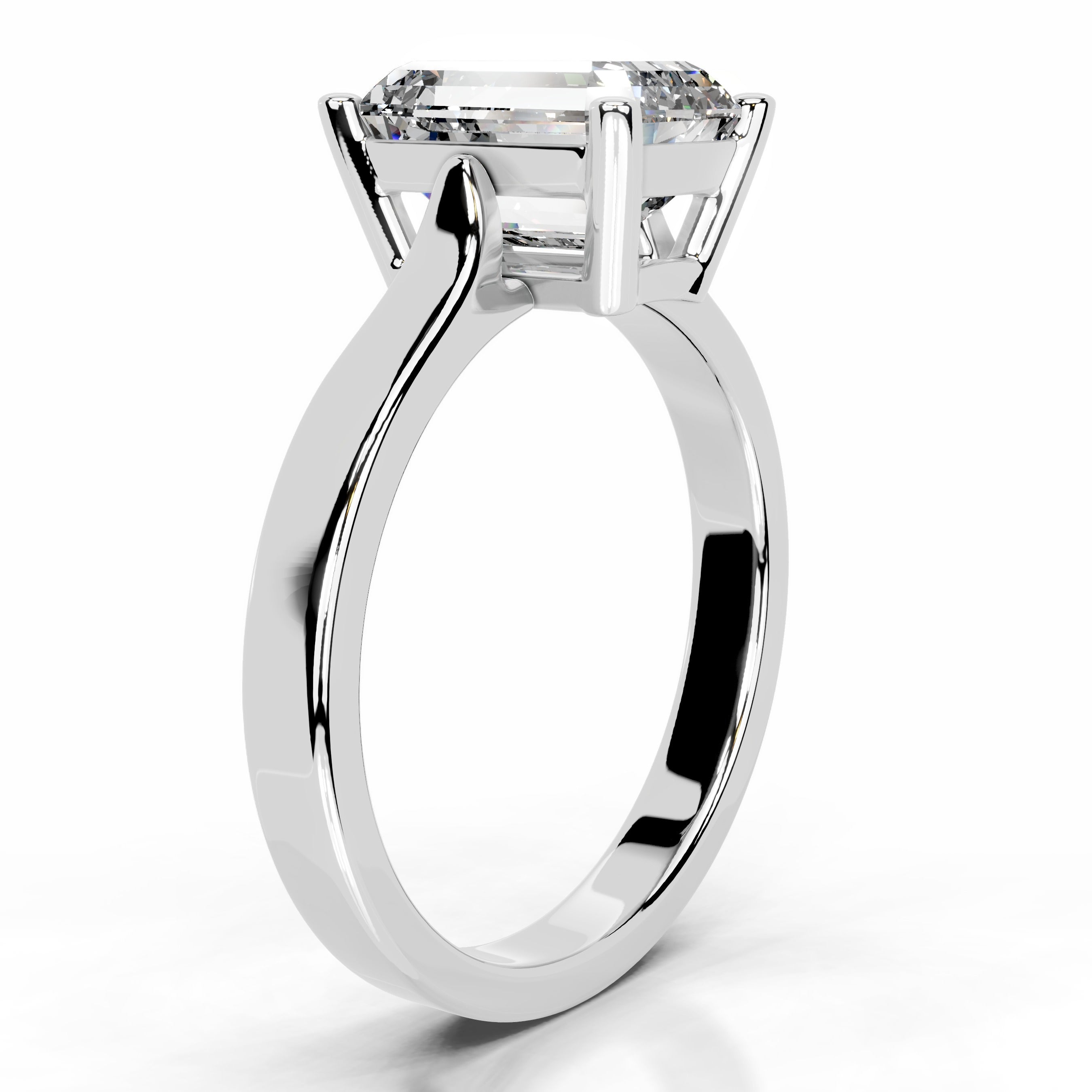 Daisy Diamond Engagement Ring - 14K White Gold