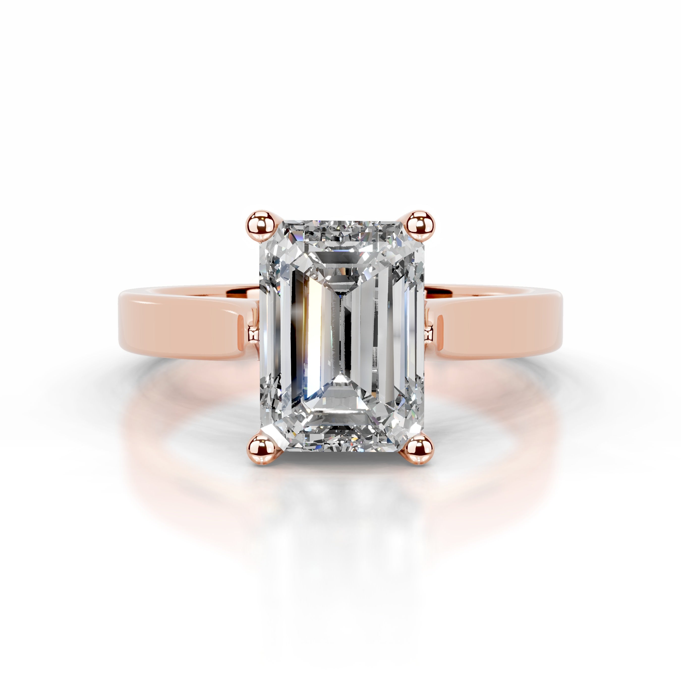 Daisy Diamond Engagement Ring - 14K Rose Gold