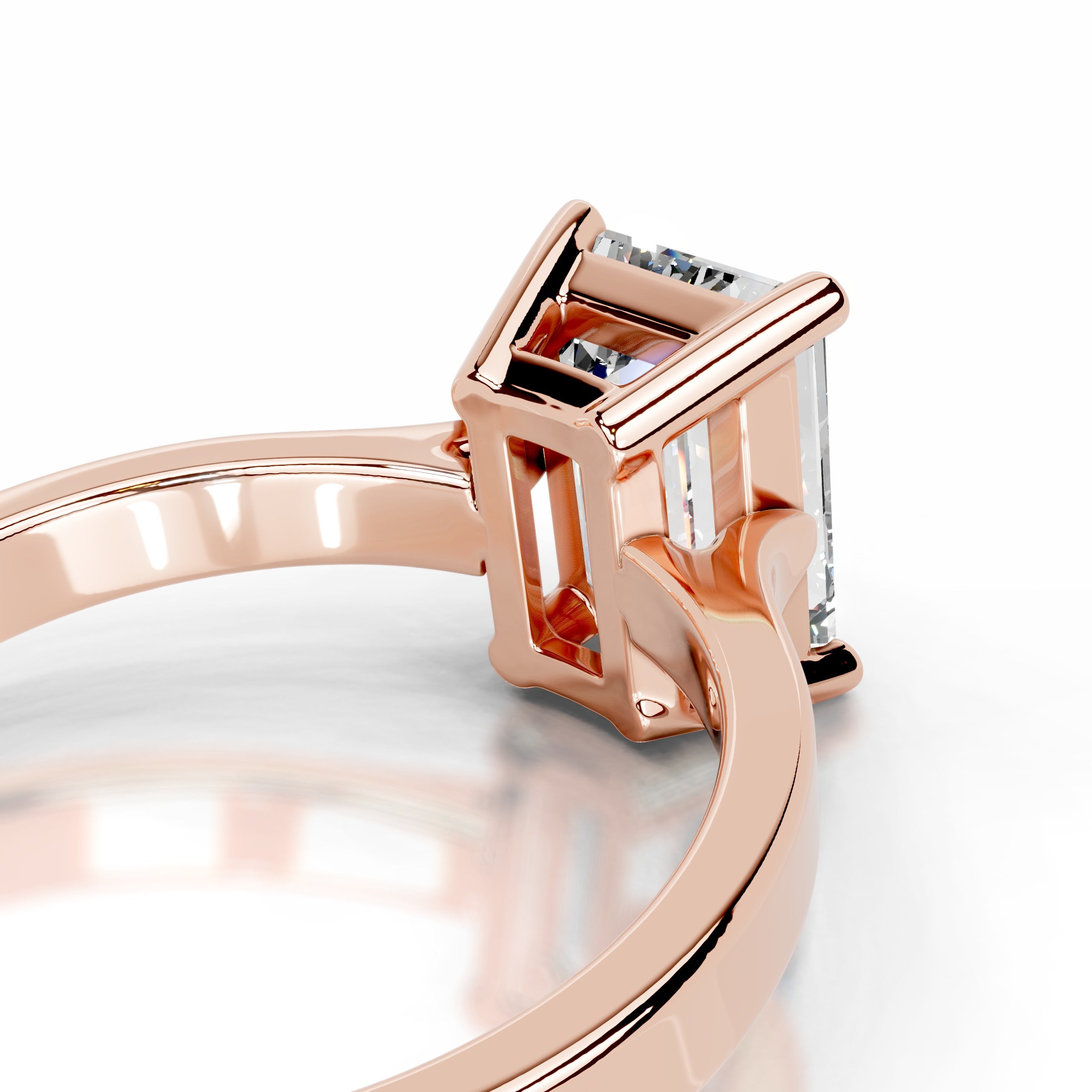 Daisy Diamond Engagement Ring - 14K Rose Gold