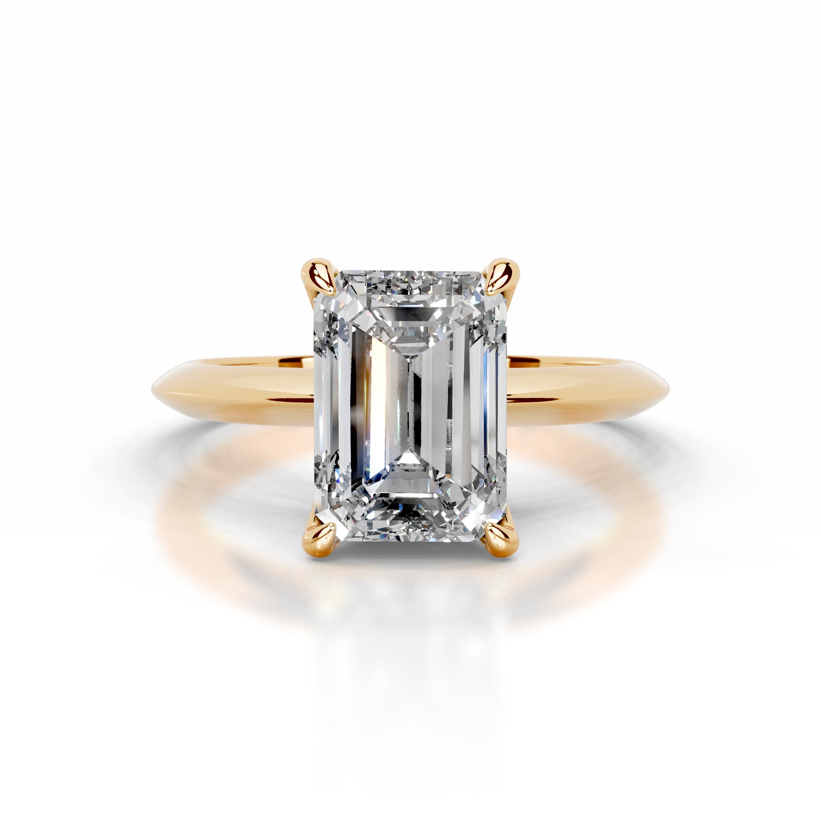 Evie Diamond Engagement Ring - 18K Yellow Gold