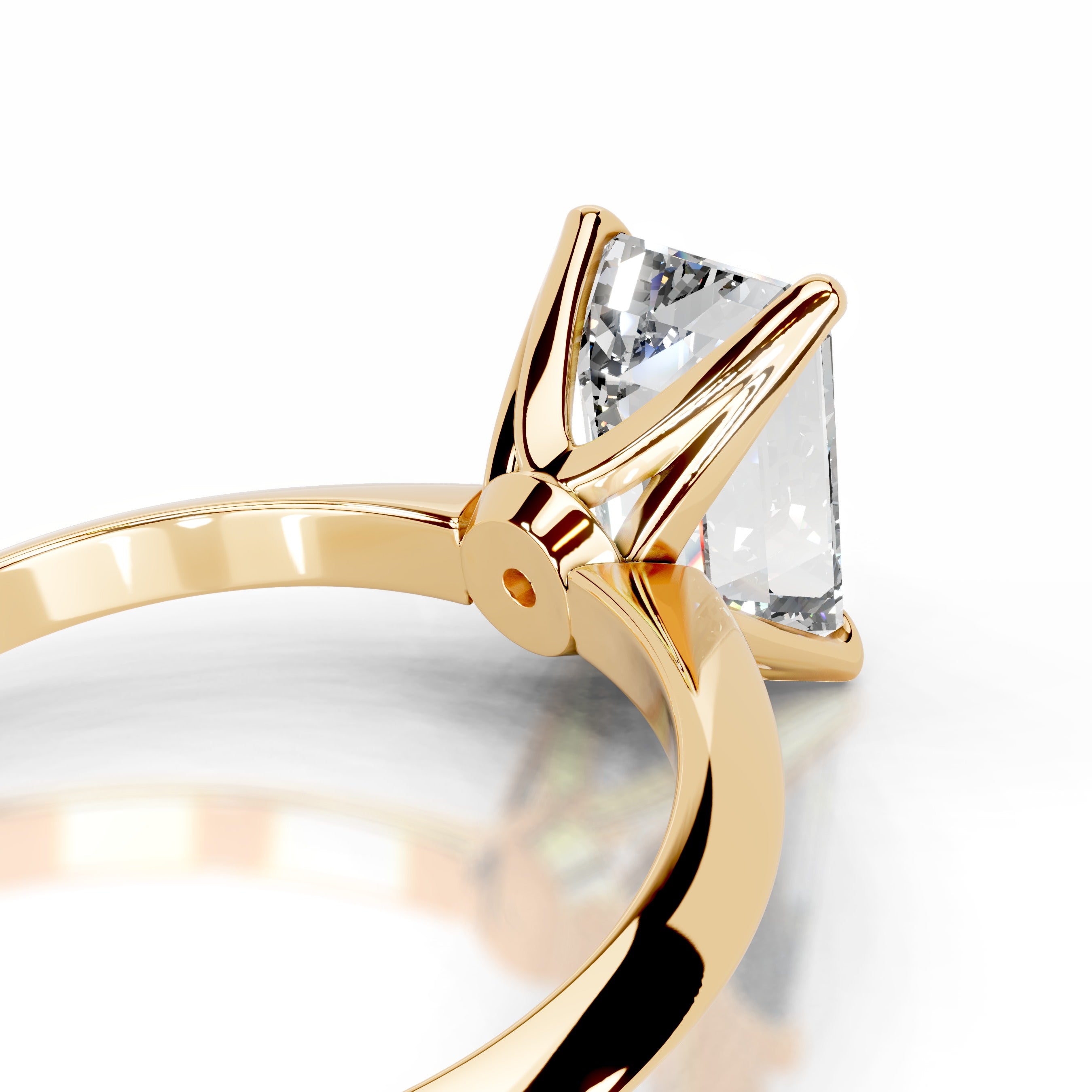 Evie Diamond Engagement Ring - 18K Yellow Gold