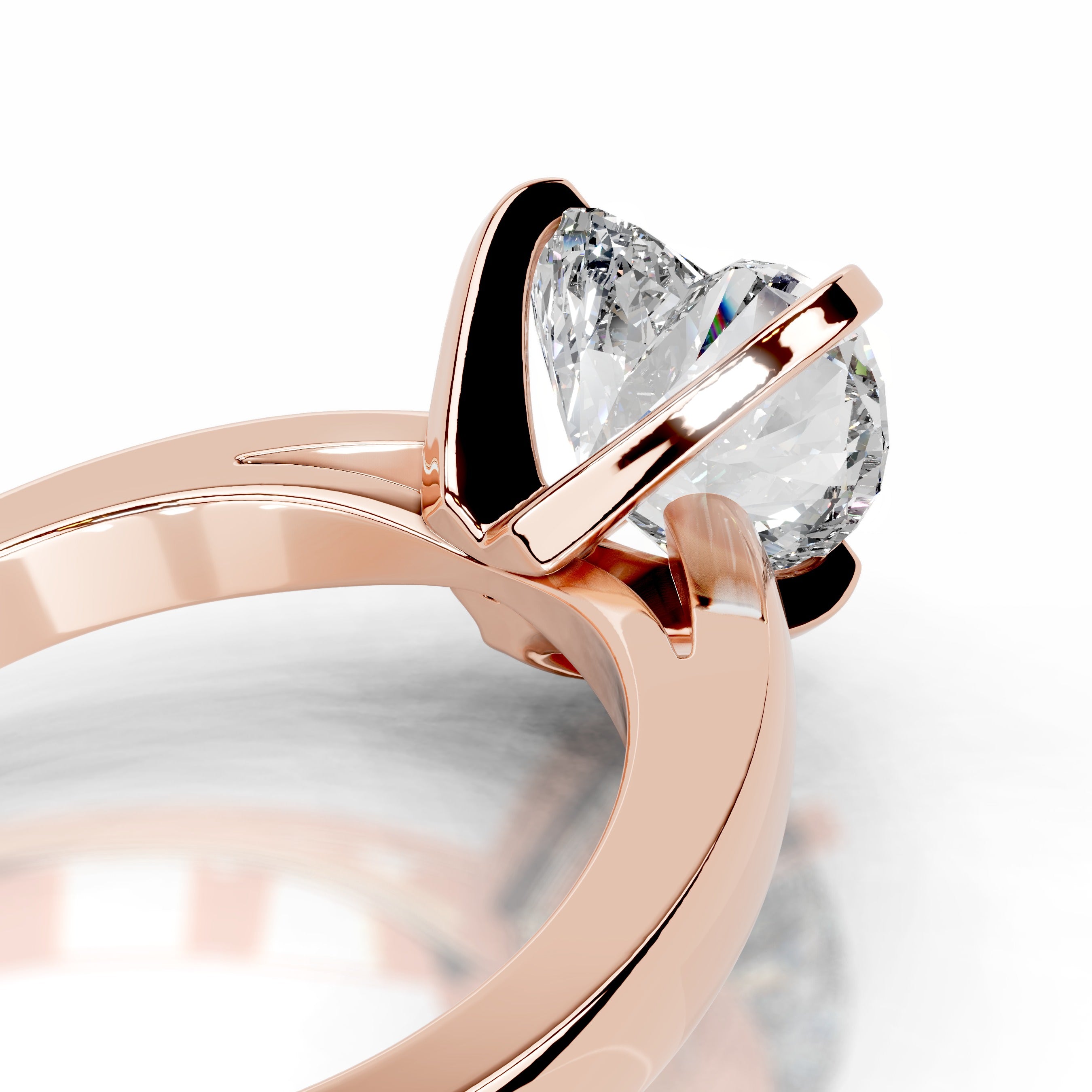 Diana Diamond Engagement Ring - 14K Rose Gold