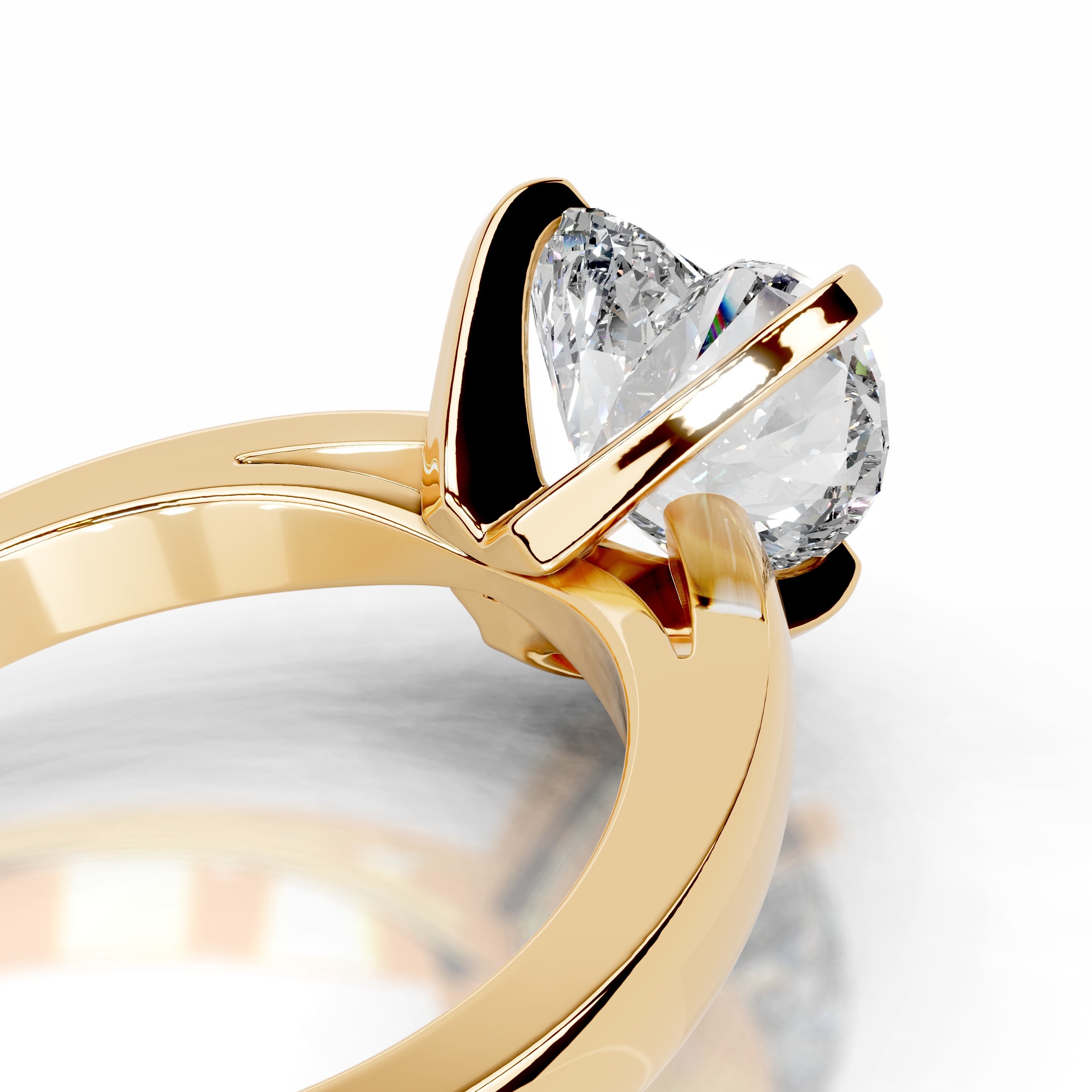 Diana Diamond Engagement Ring - 18K Yellow Gold