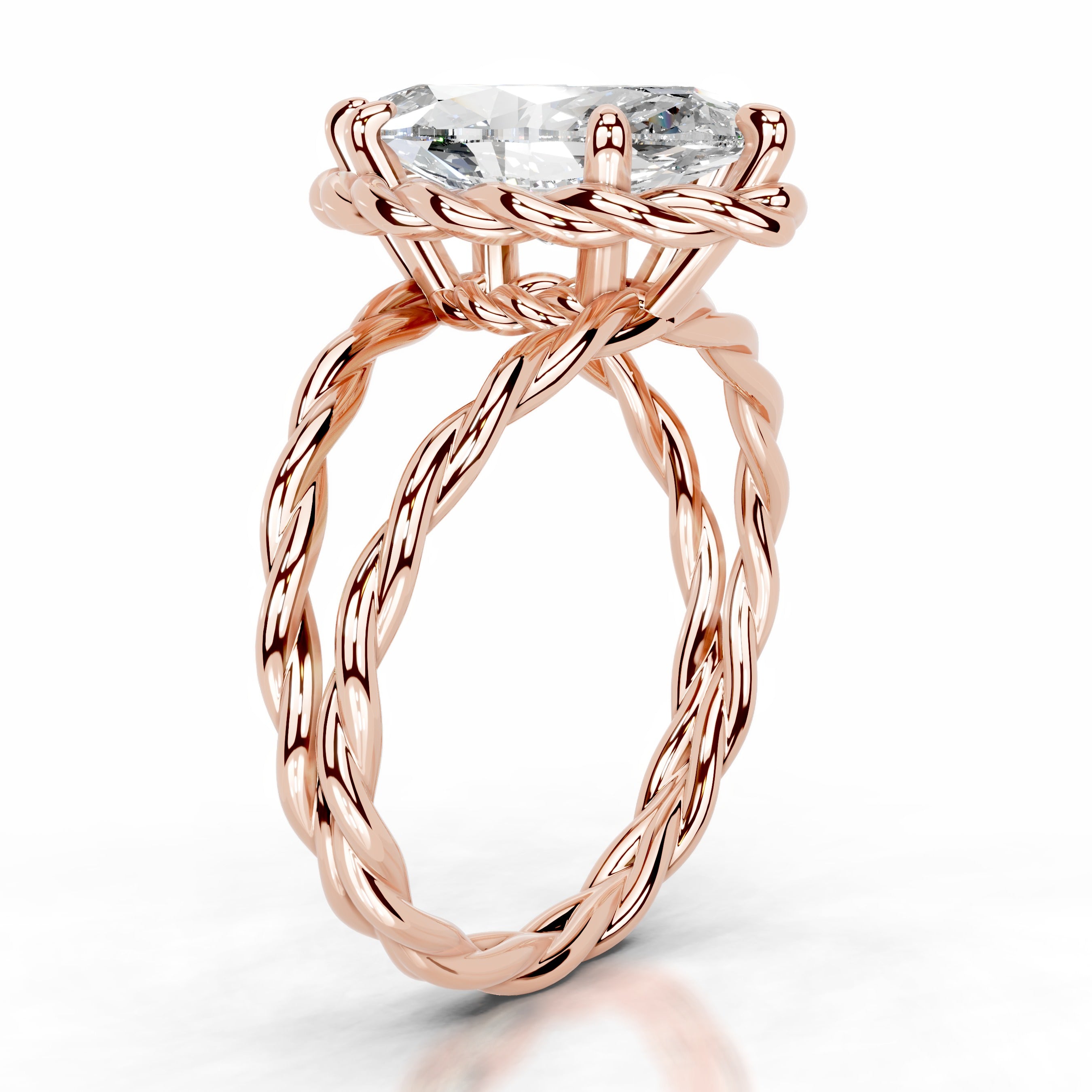 Yul Diamond Engagement Ring - 14K Rose Gold