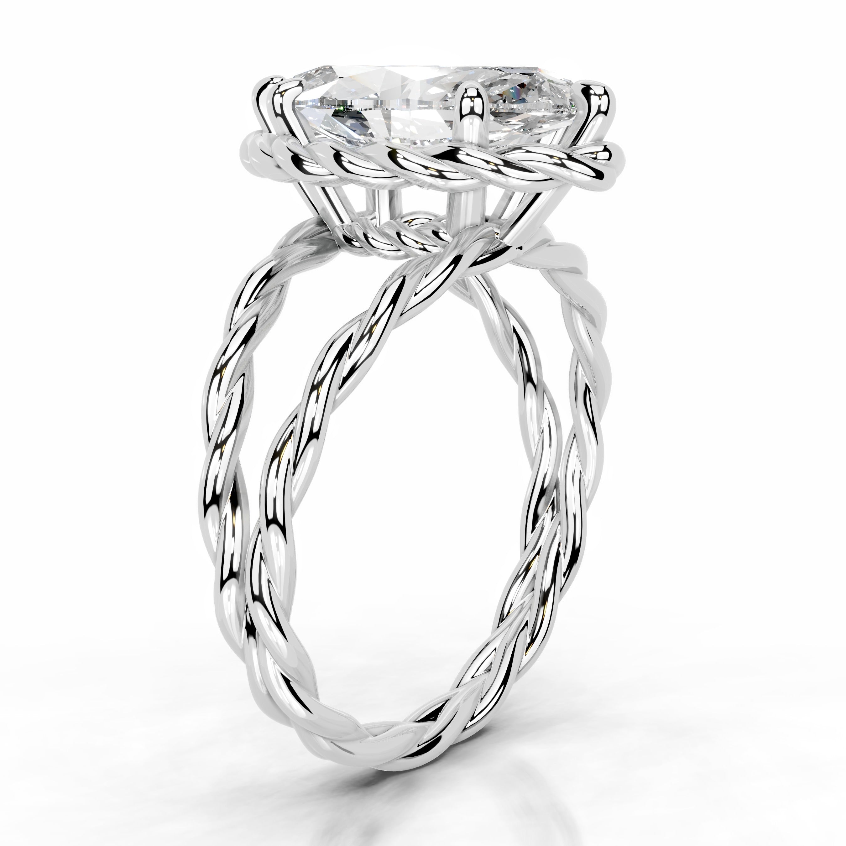 Yul Diamond Engagement Ring - 14K White Gold